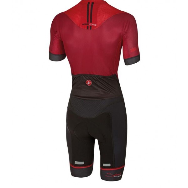 2016 Castelli Sanremo 3.2 Fietskleding Wielershirt Korte Zwart Rood
