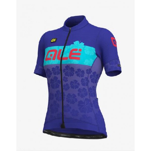 Wielerkleding Profteams 2020 Ale Ibisco Dames Wielershirt Met Korte Mouwen Blauw