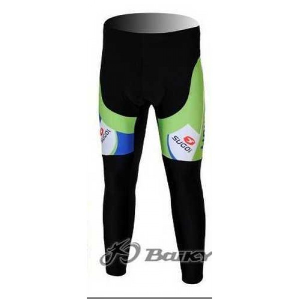 Liquigas Cannondale Pro Team Lange Fietsbroeken Groen Wit