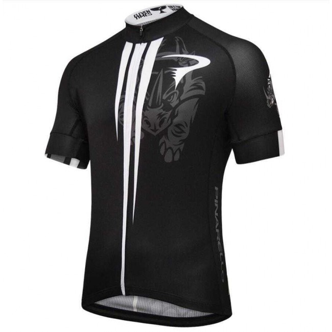 2016 Pinarello Rhino Corsa Wielershirt Korte Mouw Zwart Wit 2016 Pinarello Rhino Corsa Wielershirt Korte Mouw Zwart Wit