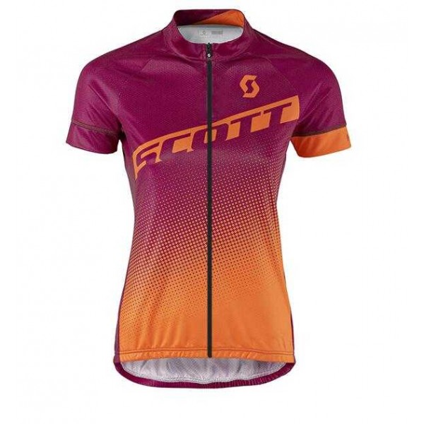 2016-2017 Scott Wielershirt Met Korte Mouwen Trikot Oranje Dames